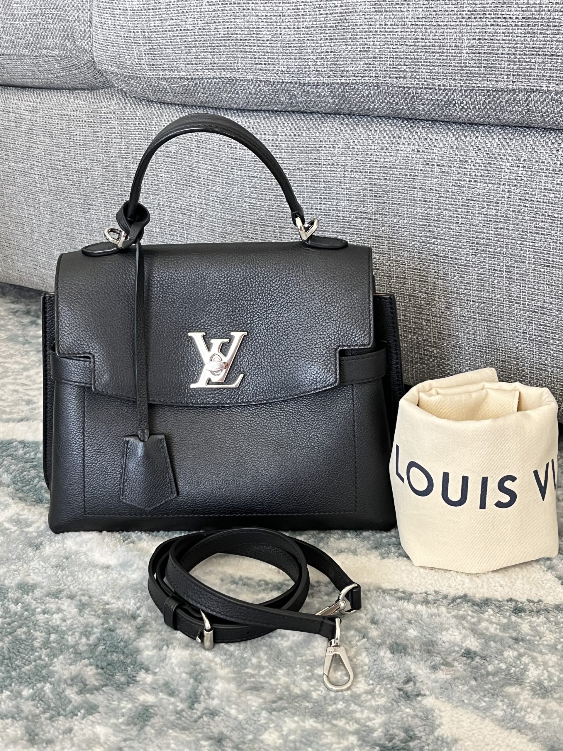 Louis Vuitton Lockme Ever Leather Handbag