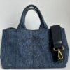 PRADA CANAPA BLUE DENIM TOTE