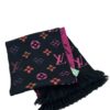 Louis Vuitton Wool Silk Rainbow Logomania Scarf Black