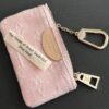 Louis Vuitton Key Pouch Cles Denim Pink