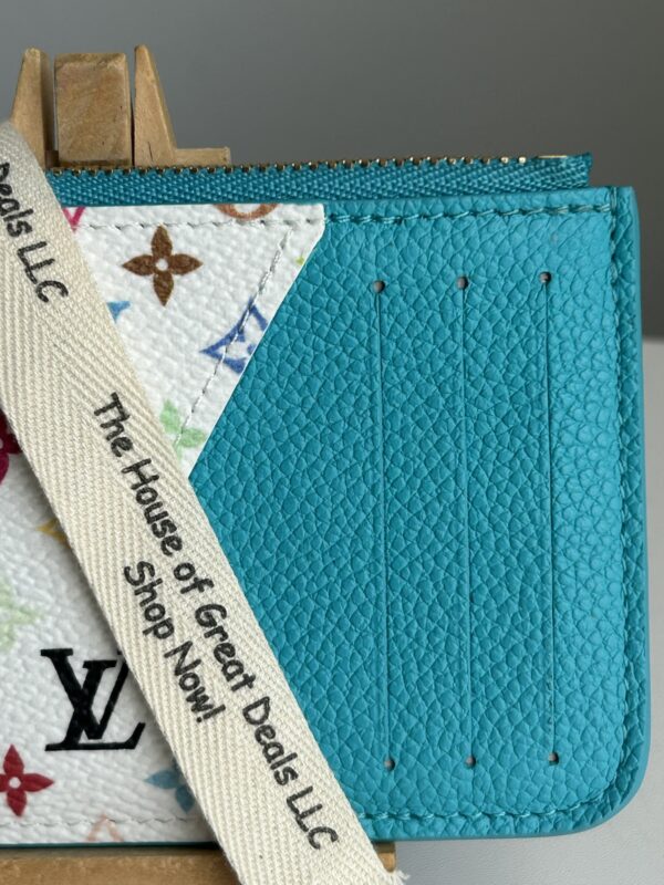 Louis Vuitton Romy Card Holder Wallet Takahashi Murakami Kabira Blue - Image 4