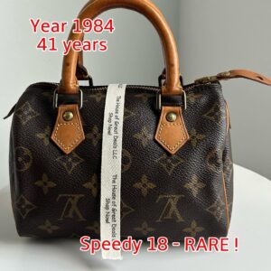 Alternative view of Louis Vuitton Speedy 18 Monogram  Rare Piece YEAR 1984