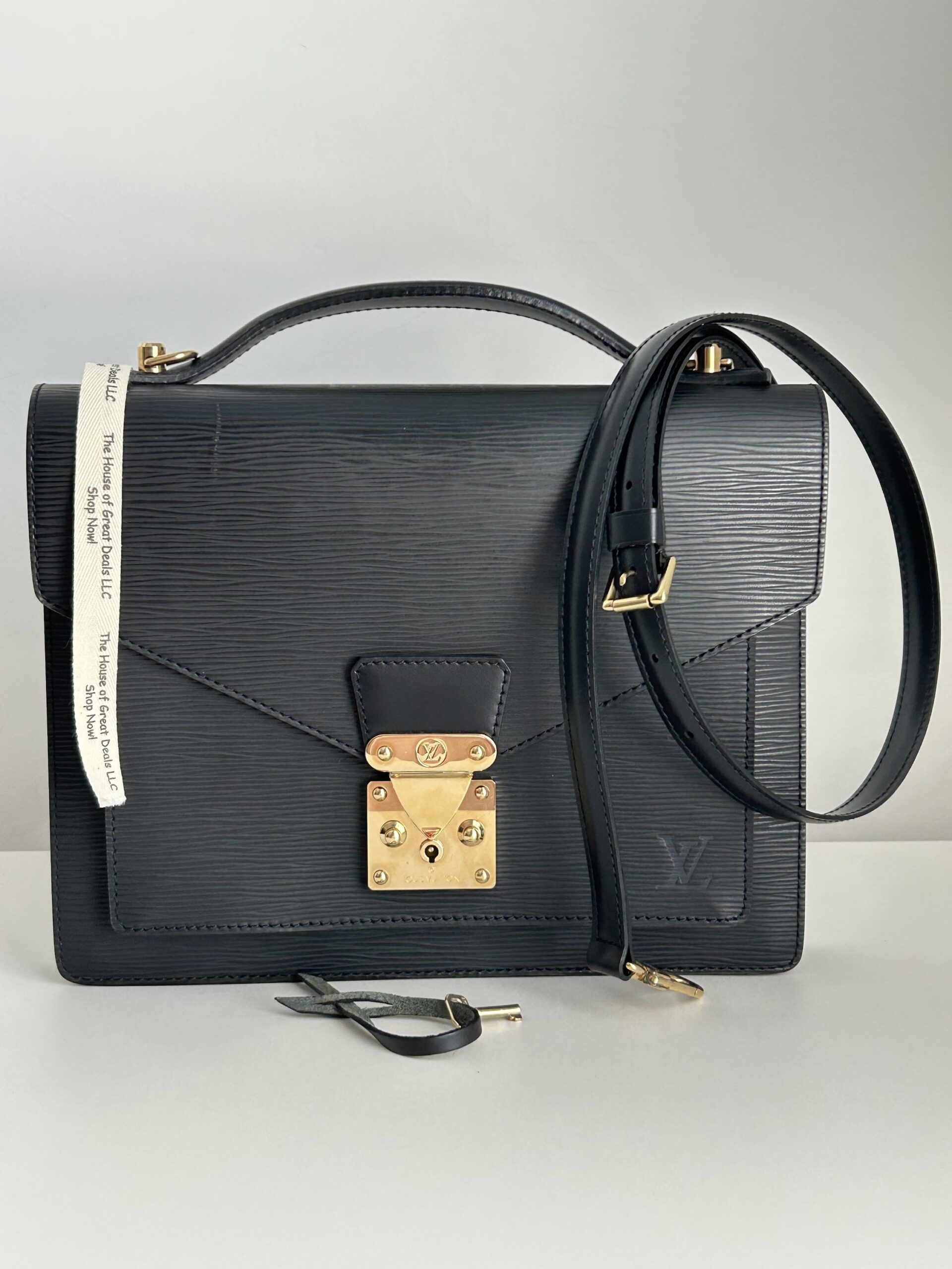 Louis Vuitton Monceau 28 Epi Leather Black