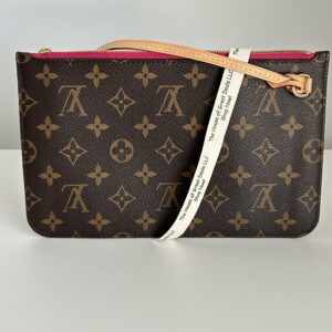 Louis Vuitton Neverfull Wristlet Pochette FUSCHIA Pink - Image 13