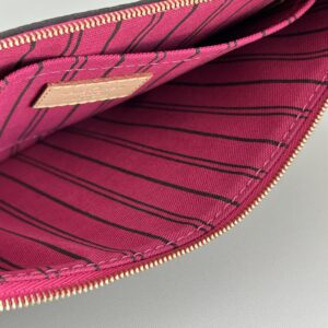 Louis Vuitton Neverfull Wristlet Pochette FUSCHIA Pink - Image 3