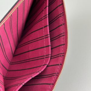 Louis Vuitton Neverfull Wristlet Pochette FUSCHIA Pink - Image 4