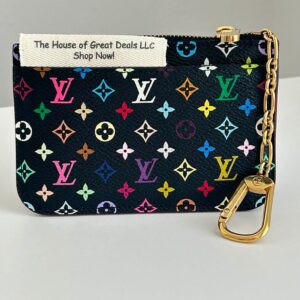 Louis Vuitton Key Cles Pouch Multicolor Black