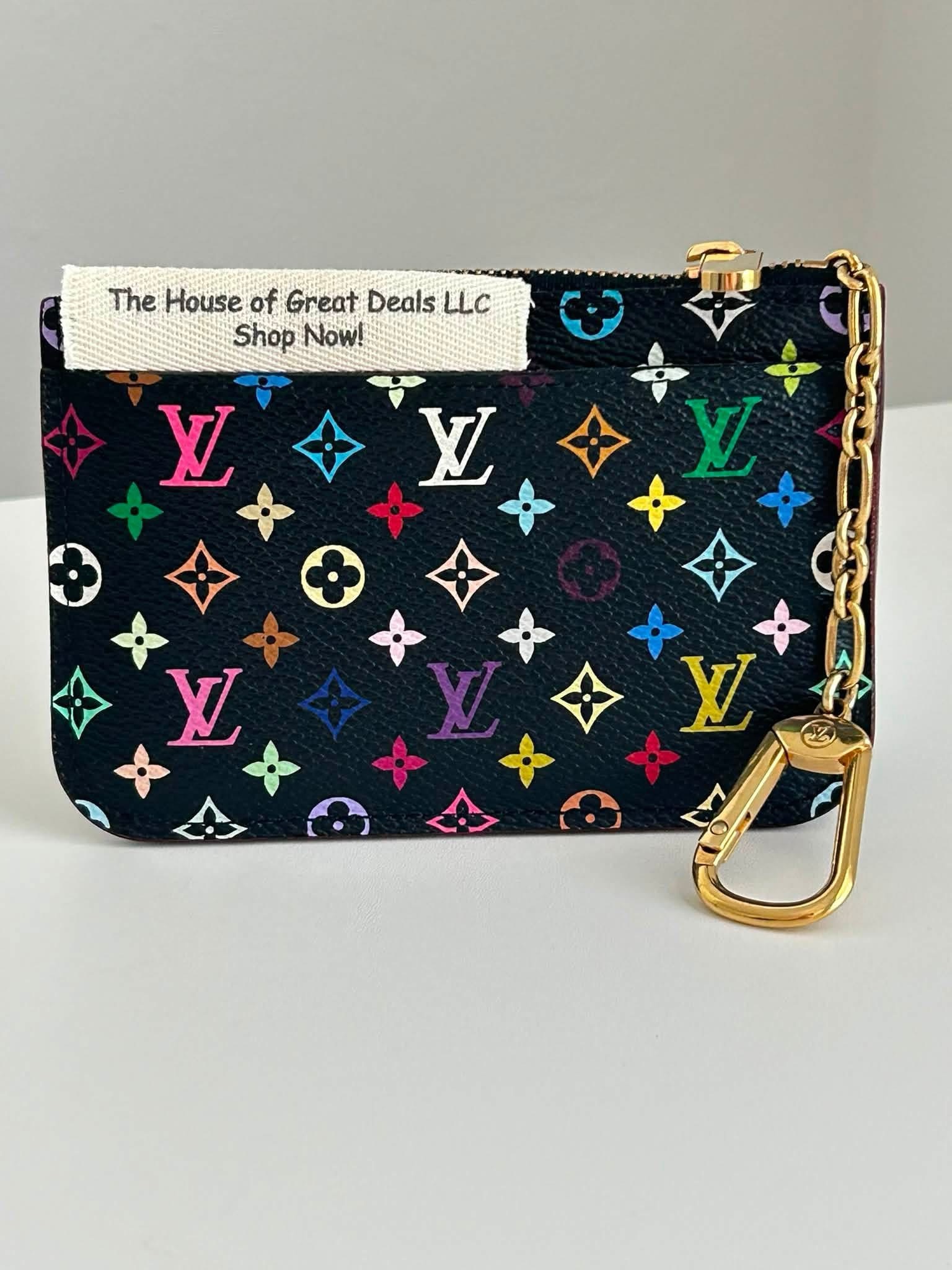 Louis Vuitton Key Cles Pouch Multicolor Black
