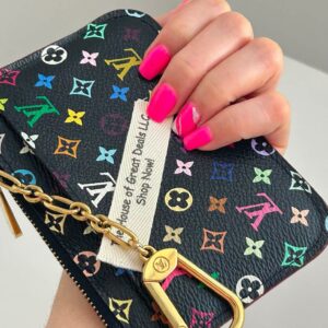 Louis Vuitton Key Cles Pouch Multicolor Black - Image 7