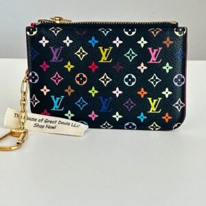 Louis Vuitton Key Cles Pouch Multicolor Black - Image 13