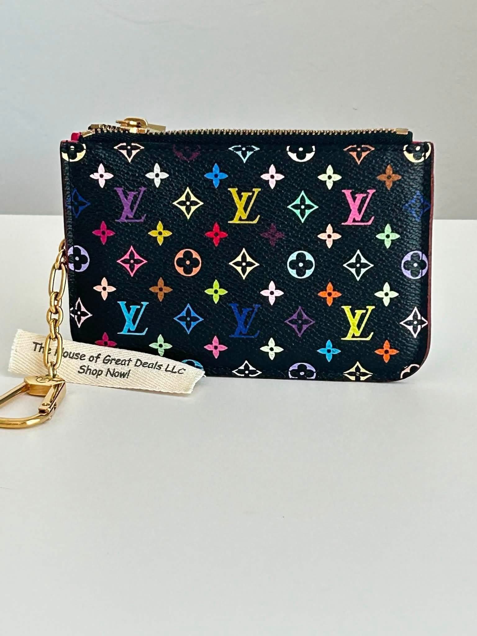 Louis Vuitton Key Cles Pouch Multicolor Black - Image 13