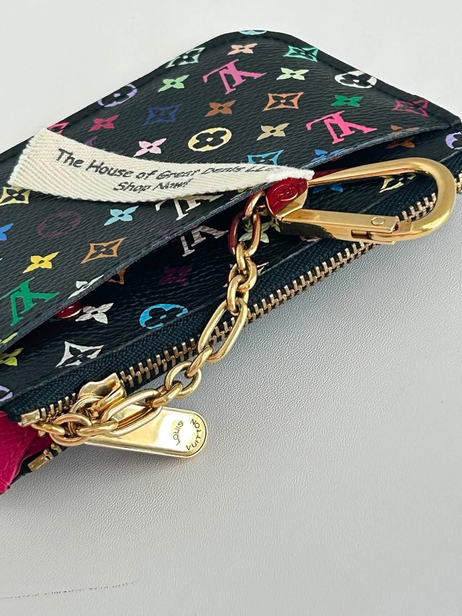 Louis Vuitton Key Cles Pouch Multicolor Black - Image 10