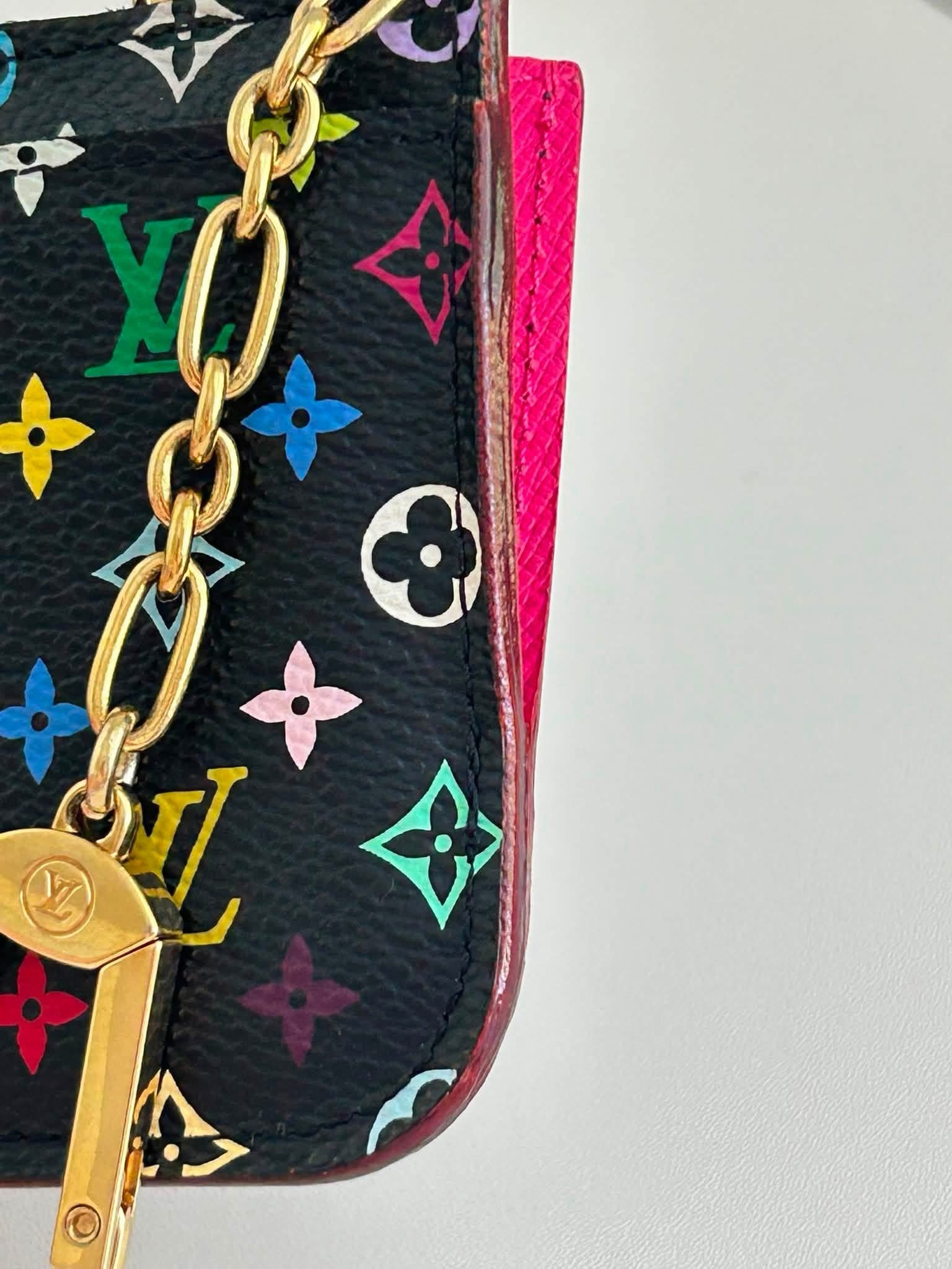 Louis Vuitton Key Cles Pouch Multicolor Black - Image 11
