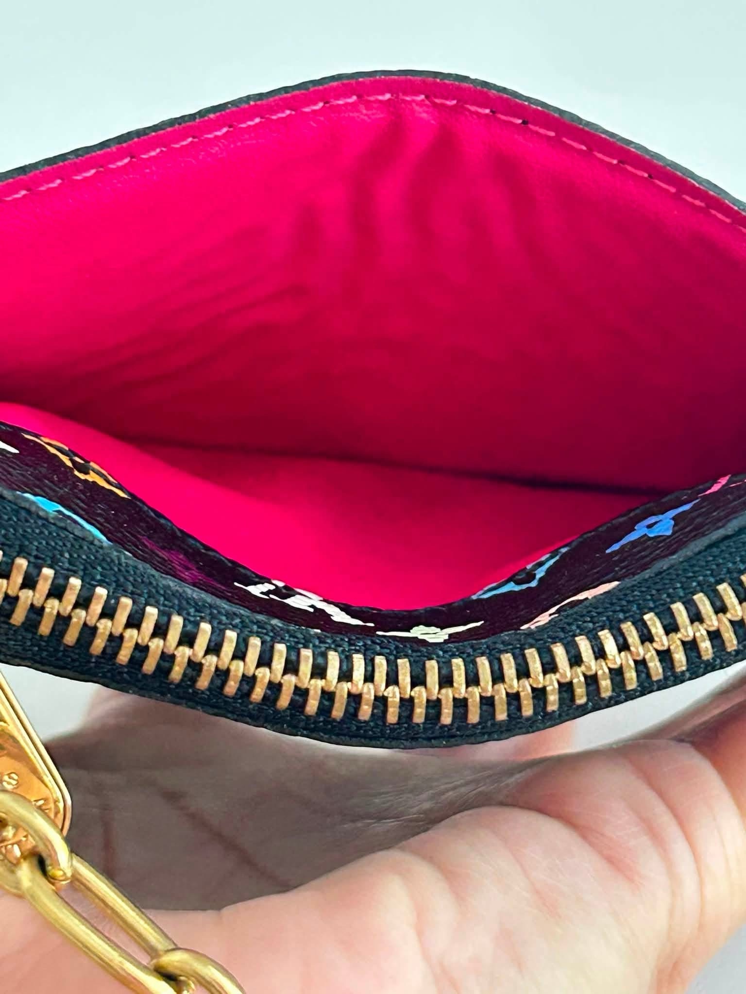 Louis Vuitton Key Cles Pouch Multicolor Black - Image 9